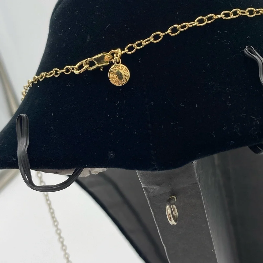 J. Crew Faux‎ Pearl and Rhinestone Necklace Long Strand Necklace Gold Tone